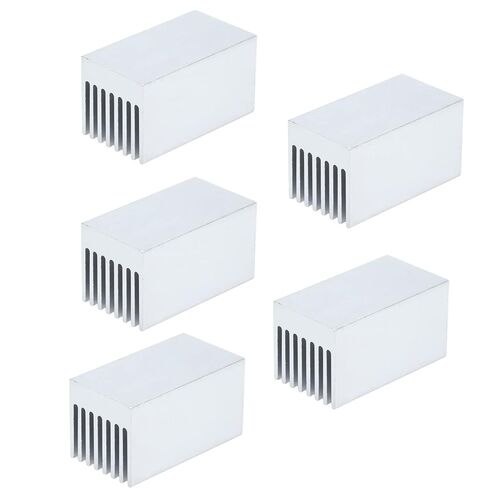 5Pcs Aluminum Heatsink Kit, 51.6x28x28mm Anodized Black in Saudi Arabia