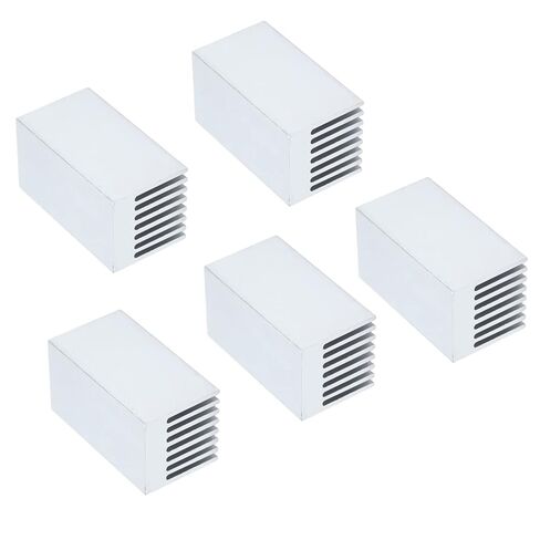 5Pcs Aluminum Heatsink Kit, 51.6x28x28mm Anodized Black in Saudi Arabia