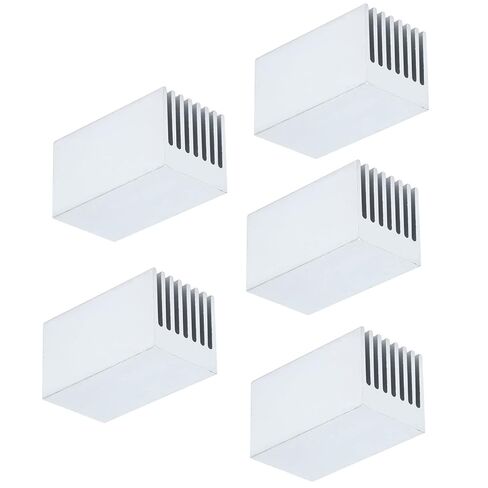5Pcs Aluminum Heatsink Kit, 51.6x28x28mm Anodized Black in Saudi Arabia