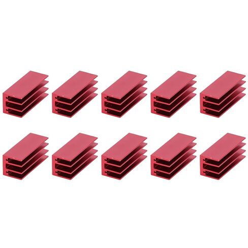 10Pcs Aluminum Heat Sink Kit, 40x16x16mm Anodized Cooling Fin in Saudi Arabia