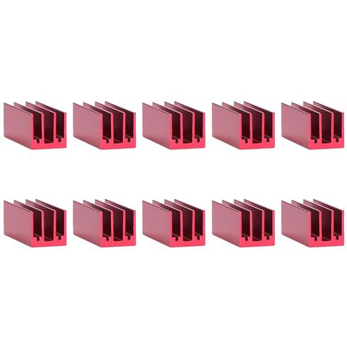 10Pcs Aluminum Heat Sink Kit, 40x16x16mm Anodized Cooling Fin in Saudi Arabia