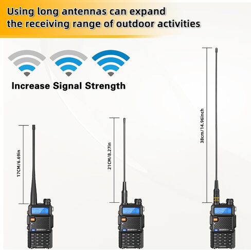 Flexible Whip Antenna Dual Band VHF UHF 144/430MHz 15.15inch SMA Female Ham Radio 771 Antenna for Baofeng UV-5R MINI AR-5RM UV-32 DM-32 Handheld Ham Two Way Radio Walkie Talkies (2 Pack) in Saudi Arabia