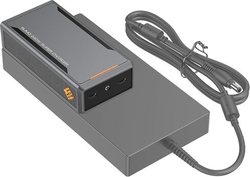 SlimQ 240W GaN Charger Bundle for HP Omen and Victus Gaming Laptops, Includes F240 DC Charger and HP Adapter Tip, Compact Replacement Power Adapter with 2 USB-C Ports for Travel and Office in Saudi Arabia