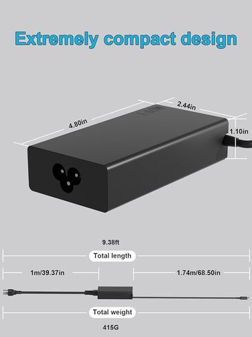 شاحن USB C نحيف بقدرة 140 وات لجهاز Lenovo IdeaPad Pro 5، وLegion Slim Pro 7,9 in Kuwait