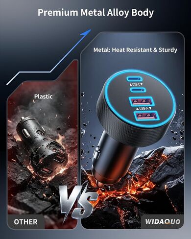 iPhone 18 Pro/18 Pro Max/Duo/17/16 Car Charger, 90W 4Port USB C Car Charger in Saudi Arabia
