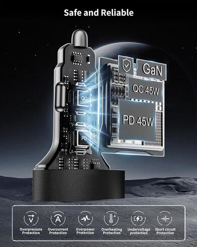 iPhone 18 Pro/18 Pro Max/Duo/17/16 Car Charger, 90W 4Port USB C Car Charger in Saudi Arabia
