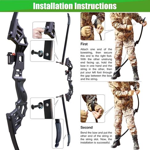 45lbs Bow Fishing Combo Kit Archery Recurve Bow Set, Bowfishing Bow and Arrow Adult Beginner, with 40 Meters Bowfishing Reel Bottle in Saudi Arabia