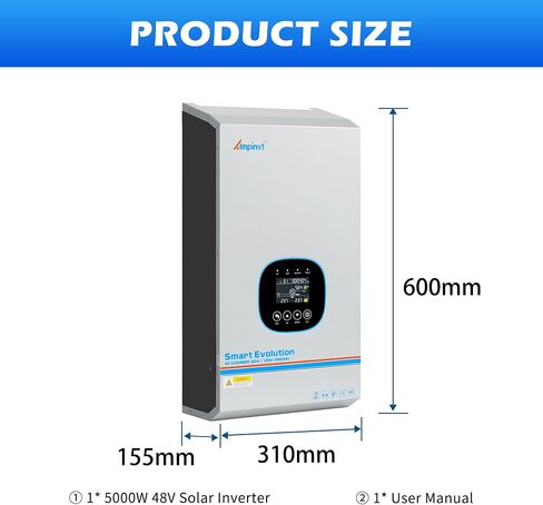 6000W Peak 18000W 48V Pure Sine Wave Inverter with 80A Battery Charger,240V AC Input, Split Phase 120V/240V AC Output, Off‑Grid Low Frequency Power Inverter for Truck Boat Home RV,Supports Parallel in Saudi Arabia