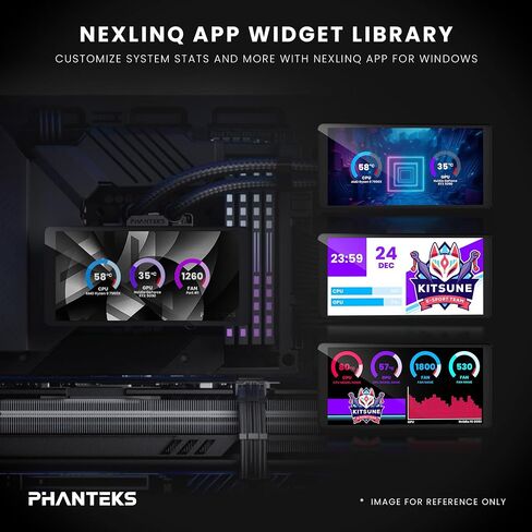 Phanteks Glacier One 360M25-LCD AIO Liquid CPU Cooler, 6" IPS LCD HD Display, 120mm M25 Gen2 D-RGB Fans, High-Performance Copper Cold Plate, Intel & AMD Compatible, Black in Saudi Arabia