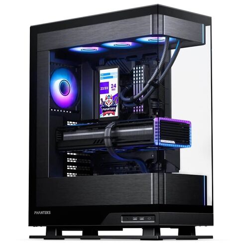 Phanteks Glacier One 360M25-LCD AIO Liquid CPU Cooler, 6" IPS LCD HD Display, 120mm M25 Gen2 D-RGB Fans, High-Performance Copper Cold Plate, Intel & AMD Compatible, Black in Saudi Arabia