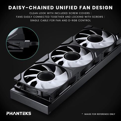 Phanteks Glacier One 360M25-LCD AIO Liquid CPU Cooler, 6" IPS LCD HD Display, 120mm M25 Gen2 D-RGB Fans, High-Performance Copper Cold Plate, Intel & AMD Compatible, Black in Saudi Arabia