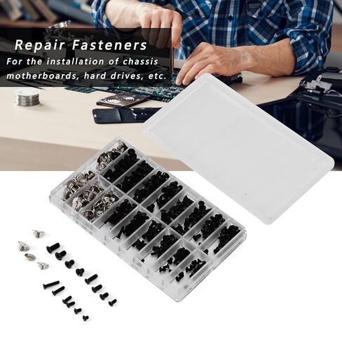 360Pcs Computer Screws Kit, Alloy Steel M2 M2.5 M3 Fastener Set Universal Micro Cross Screw Assortment Set for PC Case, Motherboard, Hard Drive in Saudi Arabia