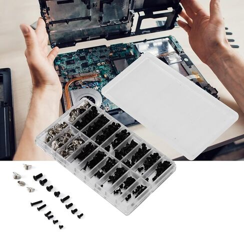 360Pcs Computer Screws Kit, Alloy Steel M2 M2.5 M3 Fastener Set Universal Micro Cross Screw Assortment Set for PC Case, Motherboard, Hard Drive in Saudi Arabia
