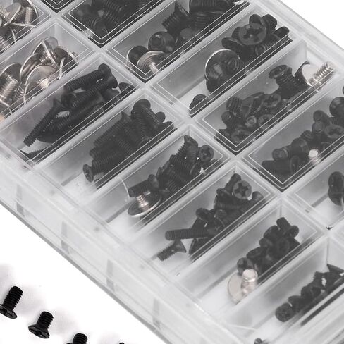 360Pcs Computer Screws Kit, Alloy Steel M2 M2.5 M3 Fastener Set Universal Micro Cross Screw Assortment Set for PC Case, Motherboard, Hard Drive in Saudi Arabia