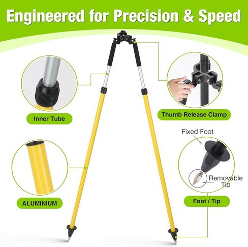 Bipod مسح الإبهام Realease، Bipod الألومنيوم لأعمدة المنشور مسح الأراضي GPS أقطاب محطة إجمالي GPS GNSS قضبان... in Kuwait