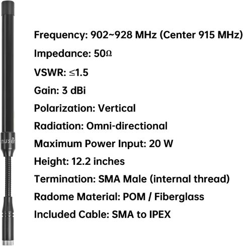 LR300 Gooseneck 915MHz LoRa Antenna with SMA Male Connector in Saudi Arabia