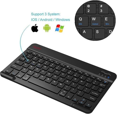 Universal Ultra Light Slim Portable Wireless Bluetooth Keyboard for Various 10.1-inch Tablet Computers with Protection Case Stand in Saudi Arabia
