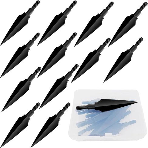 12 Pack Traditional Broadhead, 100/125 Grain Archery Practice Arrow Tip in Saudi Arabia