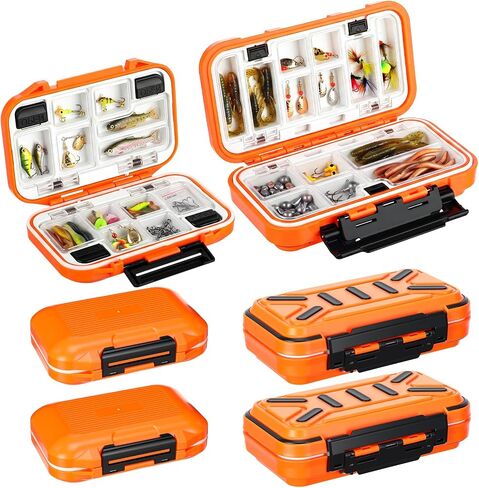 4 Pack Fishing Tackle Box, Large Waterproof Lure Bait Storage Box with Adjustable Dividers, Double Sided Floating Storage Container for Hooks, Sinkers, Beads, Small Baits(Stylish) in Saudi Arabia