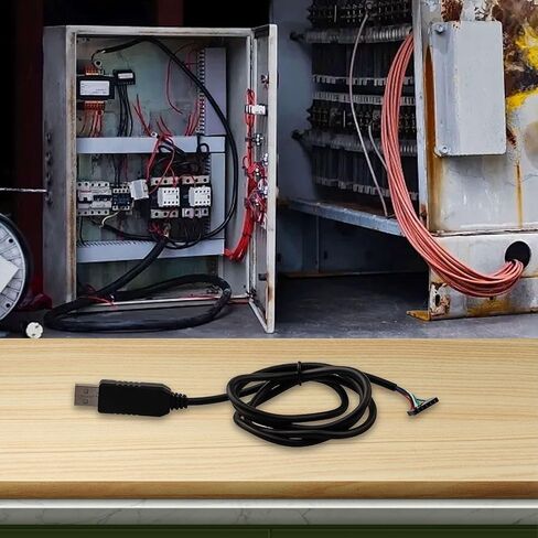 FABULETTA USB to Serial Adapter Cable with for ft232rl Chipset for TTL UART Communication, 6-Pin 0.1" Connector with RX/TX LEDs for Arduino DIY Electronics Projects, 3.3V Logic Level, 1 Meter Black in Saudi Arabia