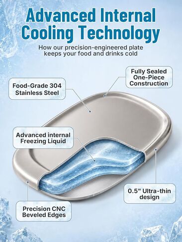 Reusable Stainless Steel Ice Pack Tray Cooling Ice Pack for Lunch Boxes in Kuwait