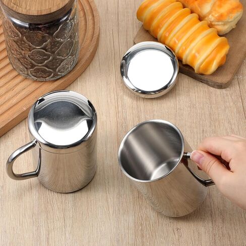 4 Pack 13.5 oz Stainless Steel Double-Walled Metal Mugs with Lid and Handle in Saudi Arabia