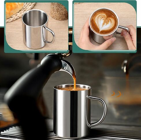 4 Pack 13.5 oz Stainless Steel Double-Walled Metal Mugs with Lid and Handle in Saudi Arabia