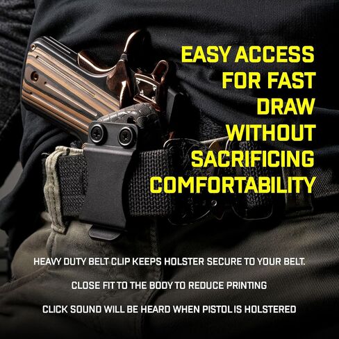 IWB Kydex Holster for Canik TTI Combat Taran Tactical Innovations | Right Hand | Optic Ready RMR Cut | Adjustable Retention | Sweat Guard | Open Muzzle | Made in USA in Saudi Arabia