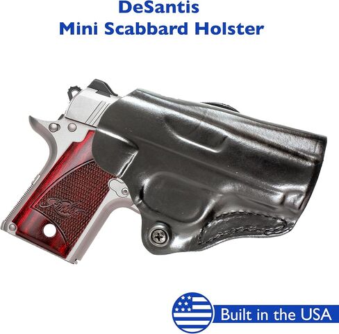 DeSantis Mini Scabbard OWB Leather Holster - Right Hand Draw, Black in Saudi Arabia