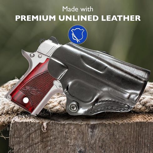 DeSantis Mini Scabbard OWB Leather Holster - Right Hand Draw, Black in Saudi Arabia