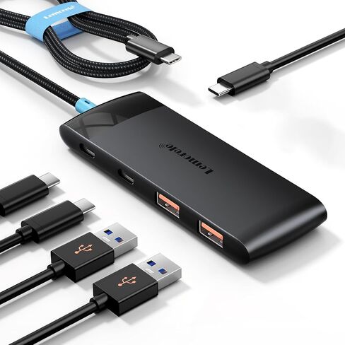 Lemorele USB C Hub 5-in-1 10Gbps, 2 USB A & 2 C Data Ports, 7.9in Cable in Kuwait