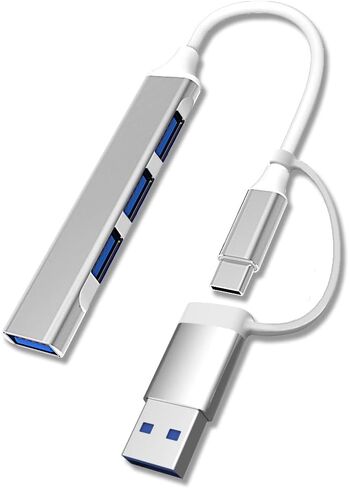Karlak Type C to USB 3.0 Hub 4 Ports 4-in-1 Docking Station Ultra Slim USB Splitter Plug and Play Compatible with Pro/Air XPS PC Flash Drive in Saudi Arabia