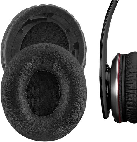 Beats Solo HD Wired Ear Pads, Oval-Shaped Protein Leather Memory Foam Earpads Ear Cushion for Monster Beats Solo HD 1.0 Wired Headphones (Black) in Saudi Arabia