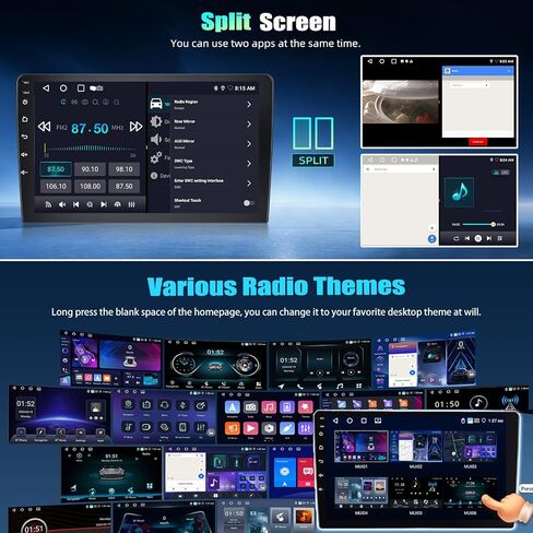 SIXTOP 4+64G Android Car Stereo Radio for Hyundai Sonata NF 2004-2008 Wireless Carplay Android Auto 9 inch IPS Touch Screen Bluetooth 5.0 GPS Navigation FM/RDS 32EQ WiFi Mirror Link AHD Rear Camera in Saudi Arabia