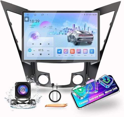 for Hyundai Sonata 2011-2014 CarPlay Android Auto Autoradio Car Navigation Stereo GPS Radio 13.1" 2K QLED Touchscreen Headunit Tablet if Applicable Octa Core 4G+64G in Saudi Arabia