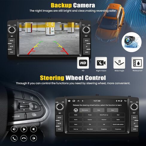 Car Radio for Toyota Corolla E120 E130 2000-2008 with Wireless CarPlay Android Auto|2G+64G 7" Touchscreen Android 15 Car Stereo with WiFi GPS Bluetooth FM/RDS + Backup Camera for Corolla Radio in Saudi Arabia