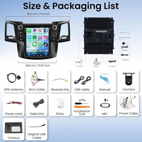 4+64G Android Car Radio Stereo for Toyota Hilux 2005-2014 in Saudi Arabia