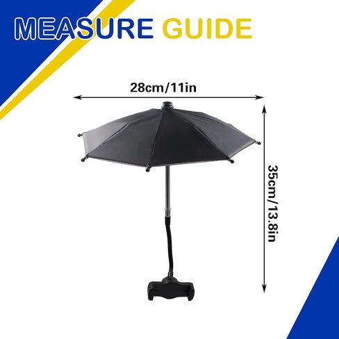 Strong Clip Phone Umbrella for Sun, Outdoor Mini Phone Sun Shade Shield for All Smartphones, Flexible Adjustable Anti-Glare Shade Cover for Travel Beach in Saudi Arabia