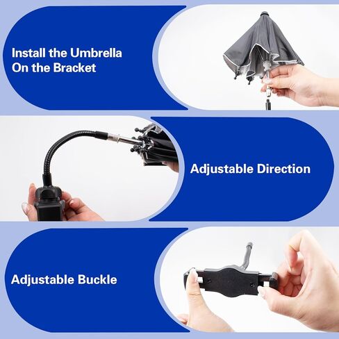 Strong Clip Phone Umbrella for Sun, Outdoor Mini Phone Sun Shade Shield for All Smartphones, Flexible Adjustable Anti-Glare Shade Cover for Travel Beach in Saudi Arabia
