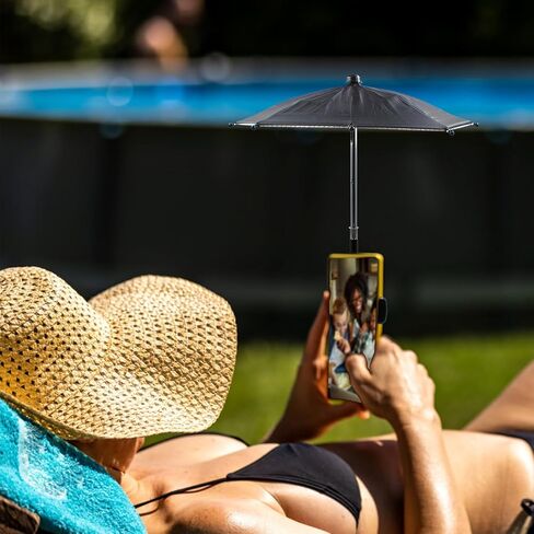 Strong Clip Phone Umbrella for Sun, Outdoor Mini Phone Sun Shade Shield for All Smartphones, Flexible Adjustable Anti-Glare Shade Cover for Travel Beach in Saudi Arabia
