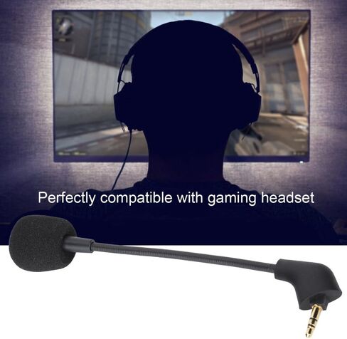 3.5mm Plug Microphone Noise Canceling Replacement 360° Rotatable Headset Microphone for Hyper X Old Gen 1 / II (Pre-2022 Models Only)/Core in Saudi Arabia