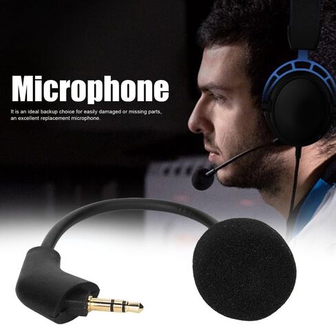 3.5mm Plug Microphone Noise Canceling Replacement 360° Rotatable Headset Microphone for Hyper X Old Gen 1 / II (Pre-2022 Models Only)/Core in Saudi Arabia