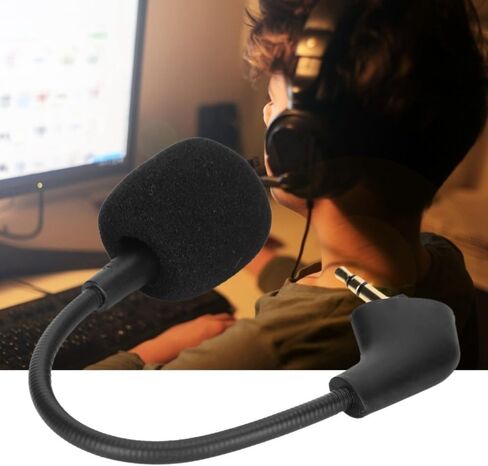3.5mm Plug Microphone Noise Canceling Replacement 360° Rotatable Headset Microphone for Hyper X Old Gen 1 / II (Pre-2022 Models Only)/Core in Saudi Arabia