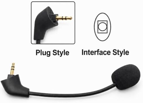 3.5mm Plug Microphone Noise Canceling Replacement 360° Rotatable Headset Microphone for Hyper X Old Gen 1 / II (Pre-2022 Models Only)/Core in Saudi Arabia