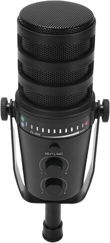 Microphone and Boom Arm Kit, XLR USB Cardioid Condenser Mic Metal Stand, Heart Shaped Pickup, Gain Noise Reduction Knobs, Ideal for Podcast Recording PC Computer Gaming Streaming in Saudi Arabia