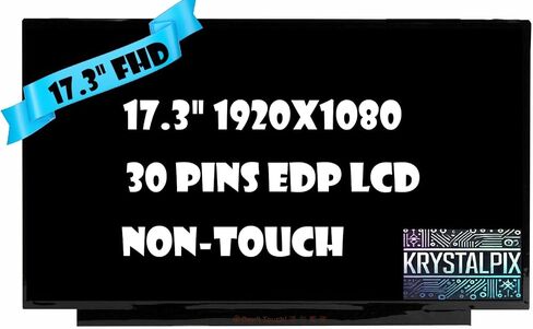 New KrystalPix LCD Display FITS- Screen Replacement for SGIN 17 X17 M17 M17P M17Pro 17.3" FHD 1080P 60hz 30 pins LCD LED Non-Touch Display Panel in Saudi Arabia