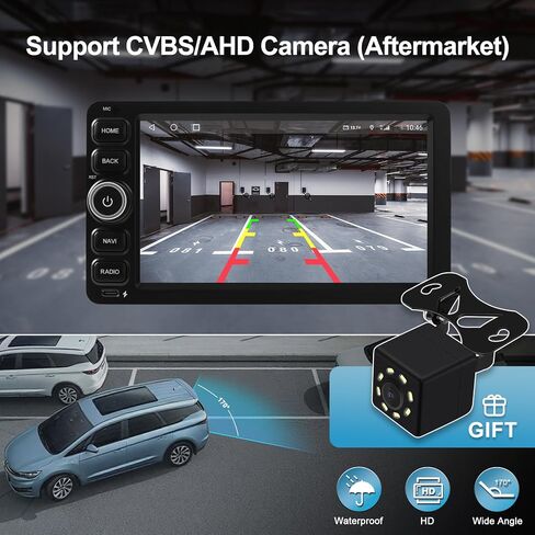 2+64G Android 14 Double Din Car Stereo for Chevrolet Silverado Impala Tahoe GMC Sierra Yukon Hummer H2 with 7 Inch IPS Touchscreen Radio Built-in Wireless Carplay/Android Auto/Bluetooth/FM/AUX/SWC in Saudi Arabia