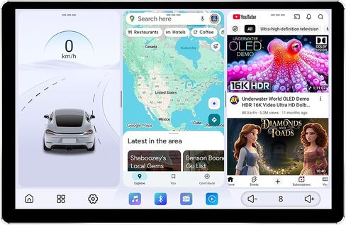 JOYING 12.95" Single Din Car Radio, HD QLED Touch Screen, Android 13 Car Stereo 12GB+256GB Car Audio Receivers, with CarPaly & Android Auto, GPS Navigation, Bluetooth, AM/FM, DSP, SWC(JY-UTS14N12) in Saudi Arabia