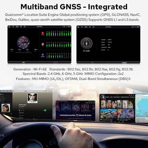 JOYING 12.95" Single Din Car Radio, HD QLED Touch Screen, Android 13 Car Stereo 12GB+256GB Car Audio Receivers, with CarPaly & Android Auto, GPS Navigation, Bluetooth, AM/FM, DSP, SWC(JY-UTS14N12) in Saudi Arabia
