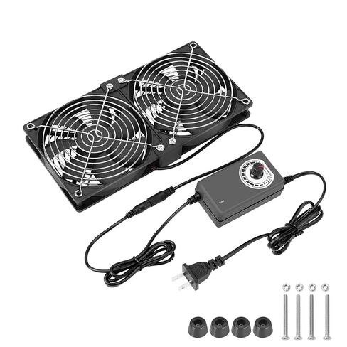 Dual 120mm AC Powered Fan, 110V-240V AC to DC 12V Variable Speed Fan in Saudi Arabia